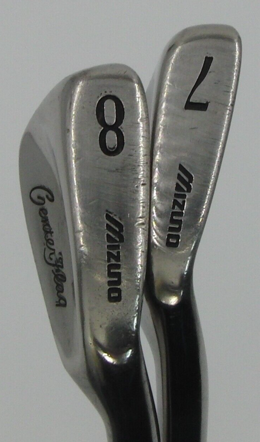 Set of 2 x Mizuno Center Flag 7 + 8 Irons Regular Steel Shafts Mizuno Grips