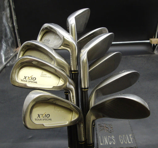 Set of 10x XXIO Tour Special Irons 3-SW+AW Stiff Graphite Shafts Dunlop Grips*