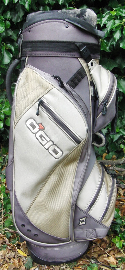 9 Division OGIO Cream/Grey Cart Carry Golf Club Bag