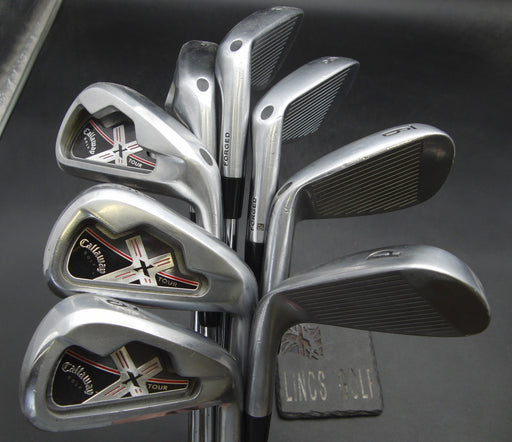Set of 8x Callaway X Tour 3-PW Stiff Steel Shafts Golf Pride Grips