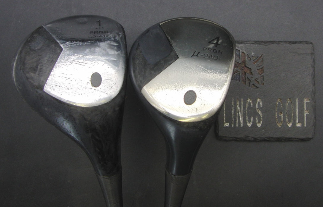 Set of 2 PRGR U-240i 4-Wood + Driver Regular Graphite Shafts Black Grips