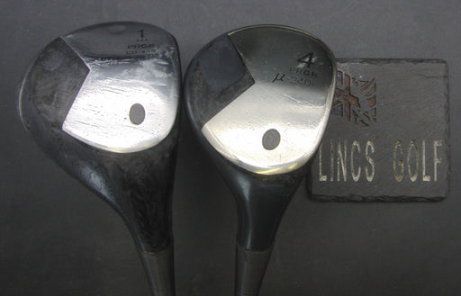 Set of 2 PRGR U-240i 4-Wood + Driver Regular Graphite Shafts Black Grips