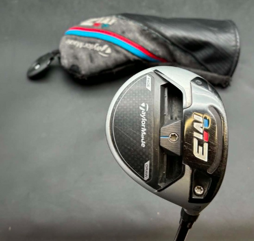 TaylorMade M3 15° 3 Wood Stiff Graphite Shaft Black Grip & TaylorMade HeadCover
