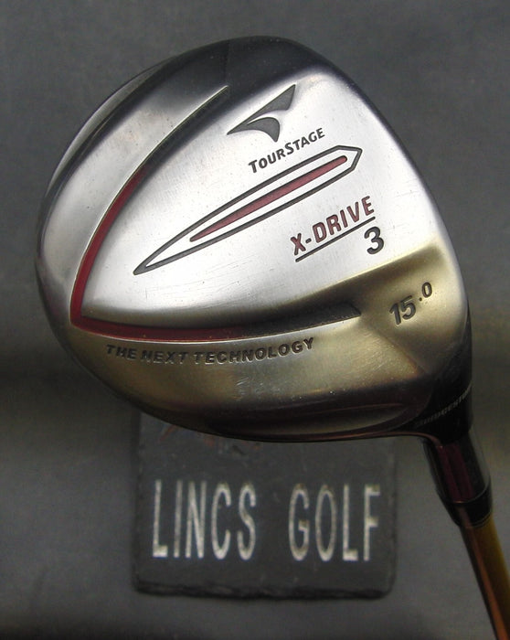 Bridgestone Tour Stage X-Drive 15° 3 Wood Stiff Graphite Shaft Golf Pride Grip