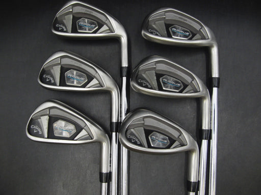 Set of 6x Callaway Rogue Star Irons 5-PW Stiff Steel Shafts GolfPride Grips*