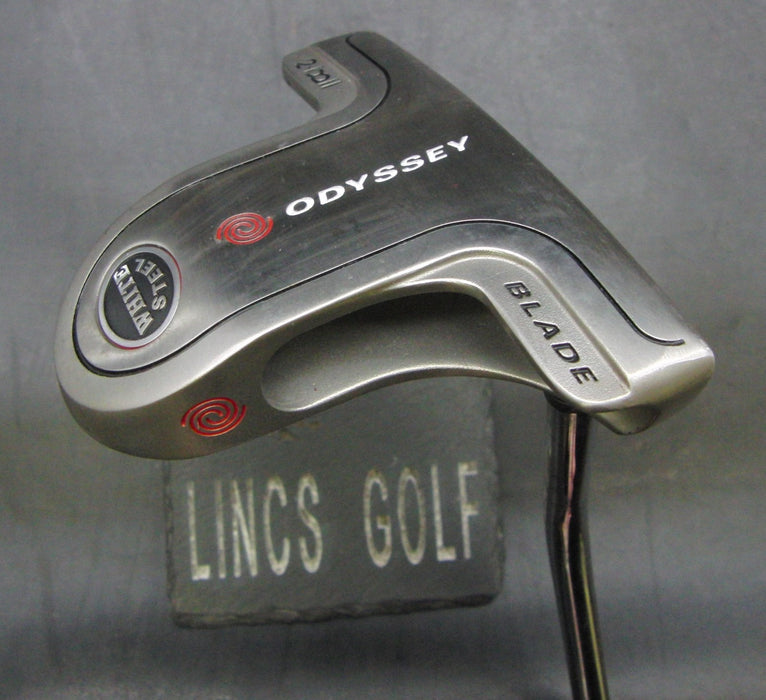 Odyssey White Steel 2-Ball Blade Putter Steel Shaft 81cm Length Psyko Grip*
