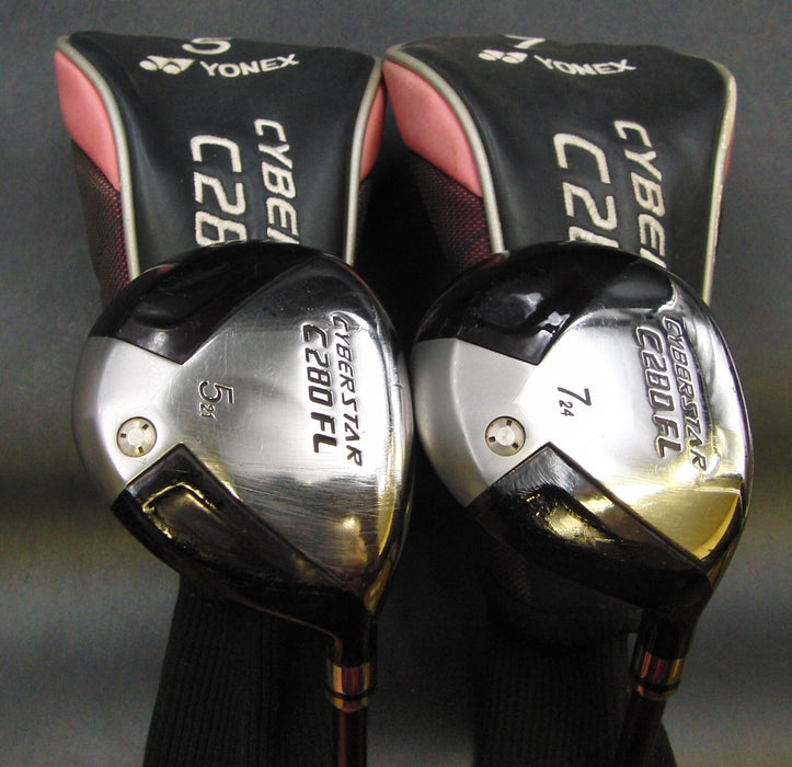 Set of 2 Yonex Cyberstar C280FL 21° 5 & 24° 7 Hybrids Ladies Graphite Shafts