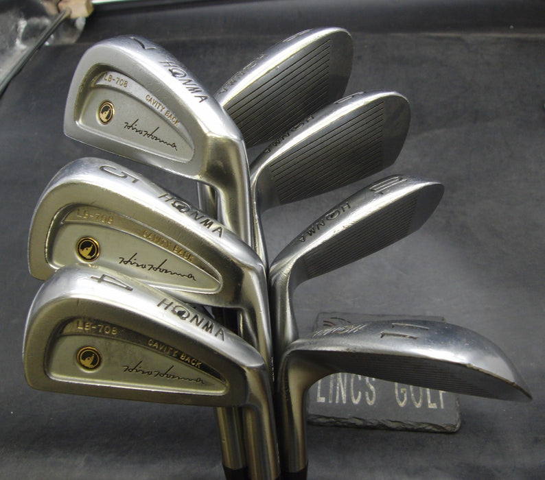 Set of 8x Honma LB-708 Irons 4-11 Regular Graphite Shafts HiroHonma Grips*
