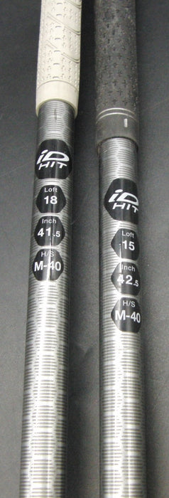 Set of 2 PRGR Hit iD 3 & 5 Woods Senior Graphite Shafts PRGR Grips