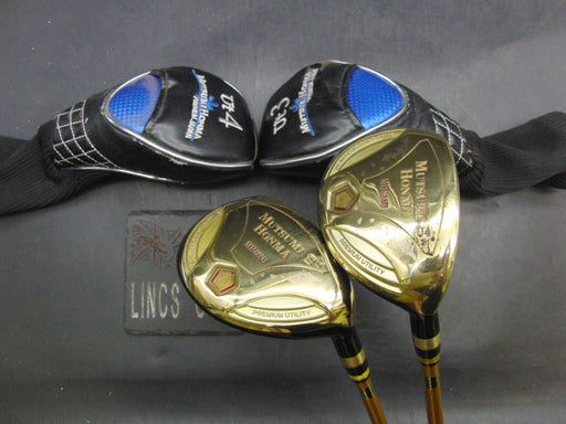 Set of 2 Mutsumi Honma MH488U 3 & 4 Hybrids Regular Graphite Shafts & HC*