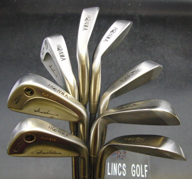 Vintage Set of 8 x Honma HLM-600 Irons 3-10 Regular Steel Shafts Honma Grips