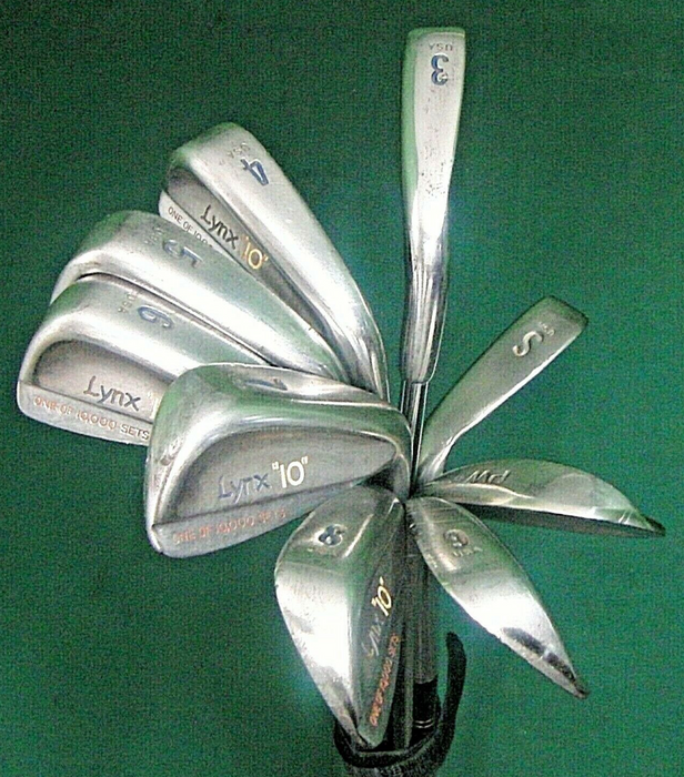 Vintage Combi Set of 9 x Lynx Limited "10" Irons 3-SW Regular Steel Shafts
