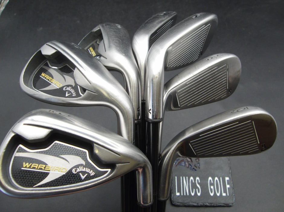 Set of 7x Callaway WarBird Irons 5-SW Regular Graphite Shafts Callaway Grips