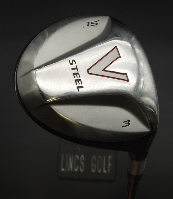 TaylorMade V Steel 15° 3 Wood Stiff Graphite Shaft TaylorMade Grip