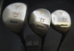 Set of 3 Mizuno iD 1,3 & 5 Woods Regular Steel Shafts Mizuno Grips