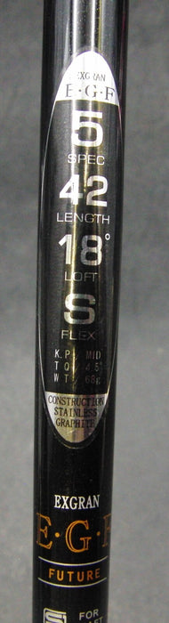 Exgran EGF Future 18° 5 Wood Stiff Graphite Shaft Exgran Grip
