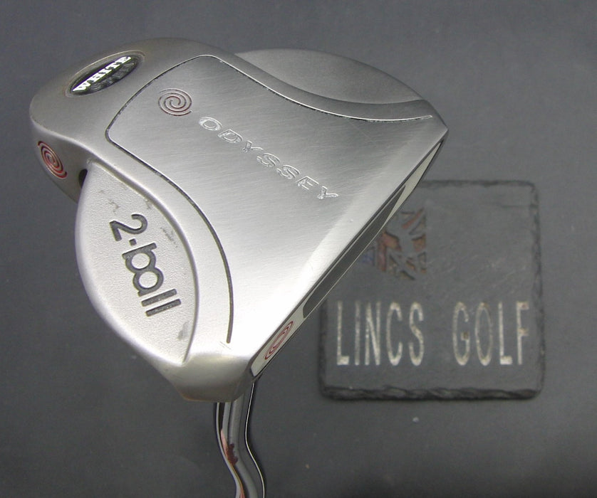 Odyssey White Steel 2-Ball Putter Steel Shaft 99cm Length White Grip*