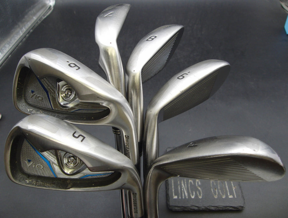 Set of 6x Bridgestone TourStage ViQ Irons 5-PW Stiff Steel Shafts Nexgen Grips*