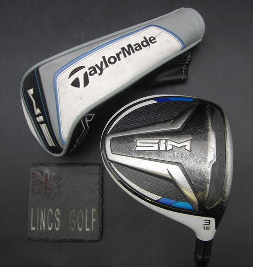TaylorMade Sim Max 15° 3 Wood Extra Stiff Graphite Shaft Golf Pride Grip + HC