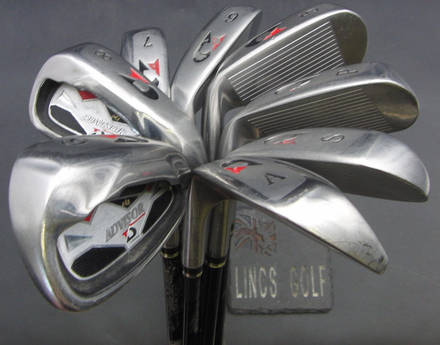 Set of 8x Daiwa Advisor 5-SW + AW Irons Regular Graphite Shafts Daiwa Grips