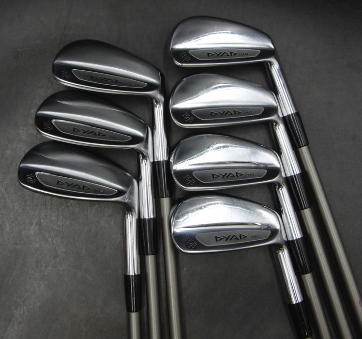 Set of 7 x PowerBilt Dyad HG Irons 4-10 Stiff Graphite Shafts PowerBilt Grips