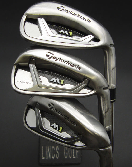 Set of 3 TaylorMade M1 7, 8 & 9 Irons Stiff Steel Shafts Black Grips*