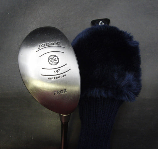 PRGR Zoom C 19° Hybrid Stiff Graphite Shaft Golf Pride Grip with Head Cover
