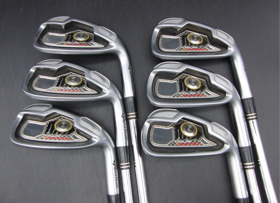 Set of 6x TaylorMade Tour Burner 5-PW Irons Stiff Steel Shafts GolfPride Grips