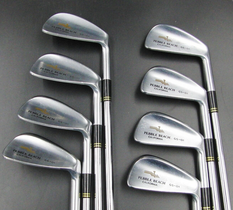 Set Of 8 x Pebble Beach GS-01 Irons 4-PW+AW  Regular Steel Shafts Royal Grips