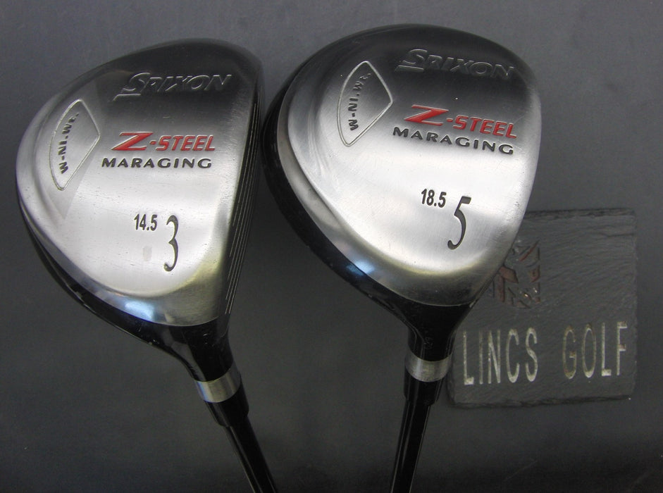 Set of 2 Srixon Z-Steel Maraging 14.5° 3 Wood + 18.5° 5 Wood