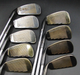 RARE Black Set of 9 x Lynx Parallax Irons 3-SW Stiff Steel Shafts Mixed Grips