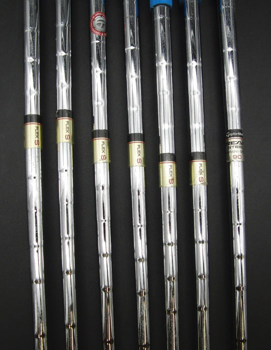 Set of 7x TaylorMade M4 Irons 5-PW+AW Stiff Steel Shafts Nexgen Grips*