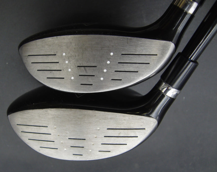 Set of 2 Callaway Legacy 3+5 Woods Regular Graphite Shafts Tour Edge Grips