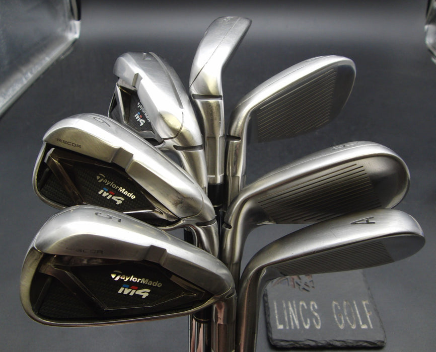 Set of 7x TaylorMade M4 Irons 5-PW+AW Stiff Steel Shafts With Grips*