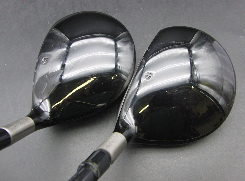 Set of 2 TaylorMade R7 Ti 3 Wood + 5 Wood Stiff Graphite Shafts Golf Pride Grips