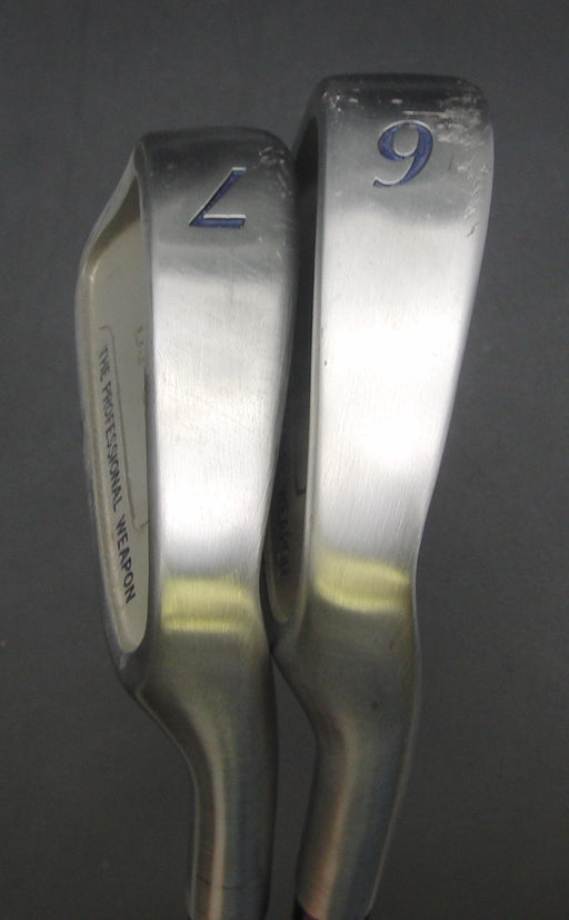 Set of 2 Hogan Power DJ-21 6 + 7 Irons Regular Graphite Shafts Tour Tech Grips
