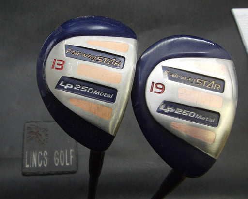 Set of 2 Maruman Fairway Star UP  13° 3+19° 5 Woods Stiff Graphite Shafts