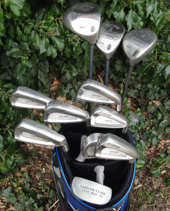 Set of Golf Planner U-CLID 4-PW+ Callaway Driver+ 3 Wood+ 5 Wood+ Putter*
