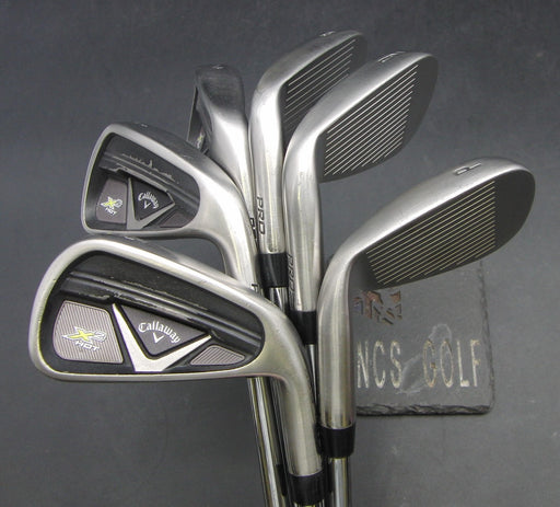 Set of 6x Callaway X2 Hot 5-PW Irons Stiff Steel Shafts Callaway Grips*