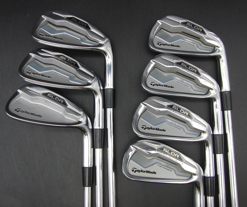 Set of 7x TaylorMade SLDR 4-PW Irons Stiff Steel Shafts TaylorMade Grips