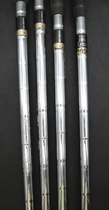 Set of 4x Lynx Black Cat MTW 3,4,9+SW Irons Regular Steel Shafts Lynx Grips