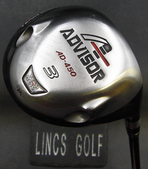Team Daiwa Advisor AD-450 15° 3 Wood Regular Graphite Shaft Team Daiwa Grip