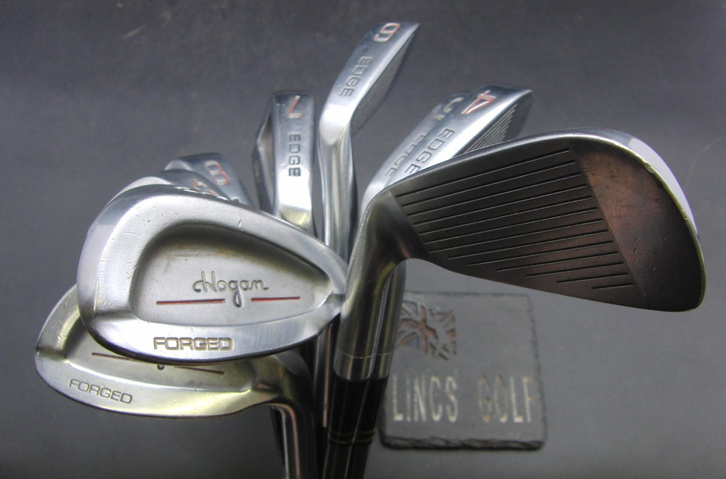 Set of 9x Ben Hogan Edge Forged 3-SW Irons Regular Graphite Shafts Black Grips