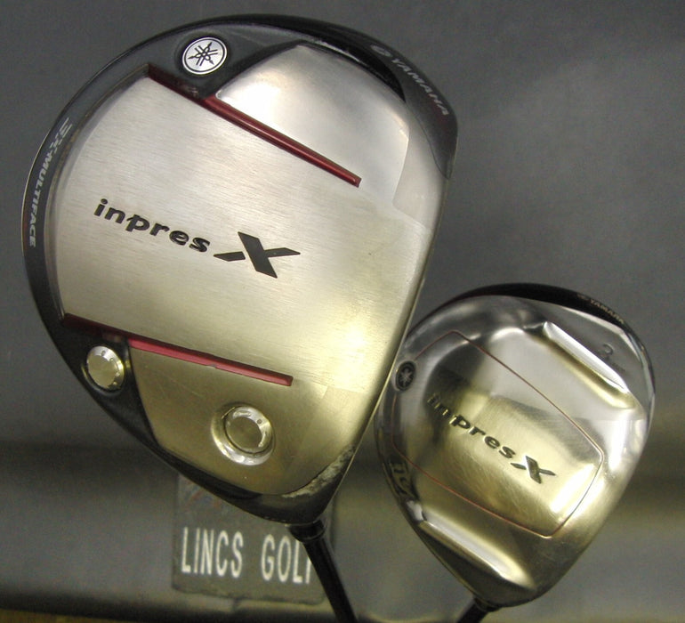 Set of 2 Yamaha Inpres X 10º Driver & 15º 3 Wood Stiff Graphite Shafts