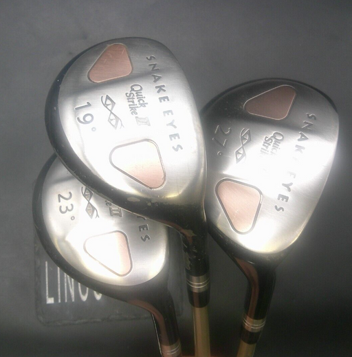 Set of 3 Snake Eyes Quick Strike II Woods Regular Graphite Shafts Lamkin Grips