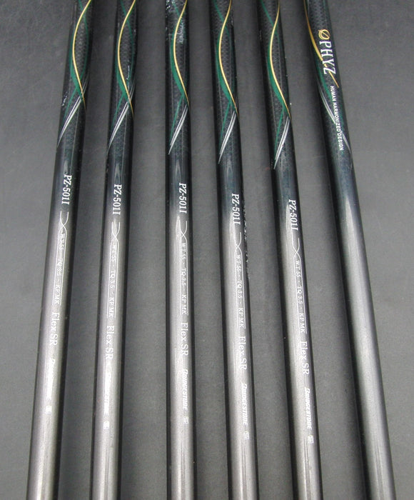 Set of 6x Bridgestone PHYZ 5-9 Irons + Gap Wedge Regular Graphite Shafts