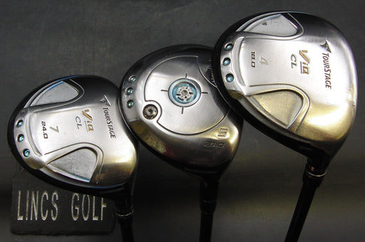 Set of 3 Bridgestone Tourstage ViQ CL  18° 4 + 24° 7 + ViQ 21° Woods