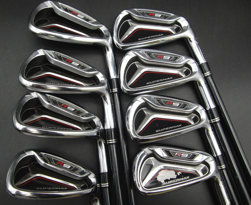 Set of 8x TaylorMade R9 SuperMax Irons 4-PW+AW Regular Graphite Shafts