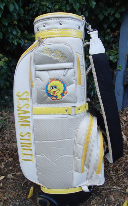 6 Division Sesame Street Big Bird Carry Trolley Golf Clubs Bag With Wheels