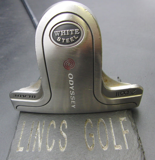 Odyssey White Steel 2-Ball Blade Putter Steel Shaft 86cm Length Lamkin Grip